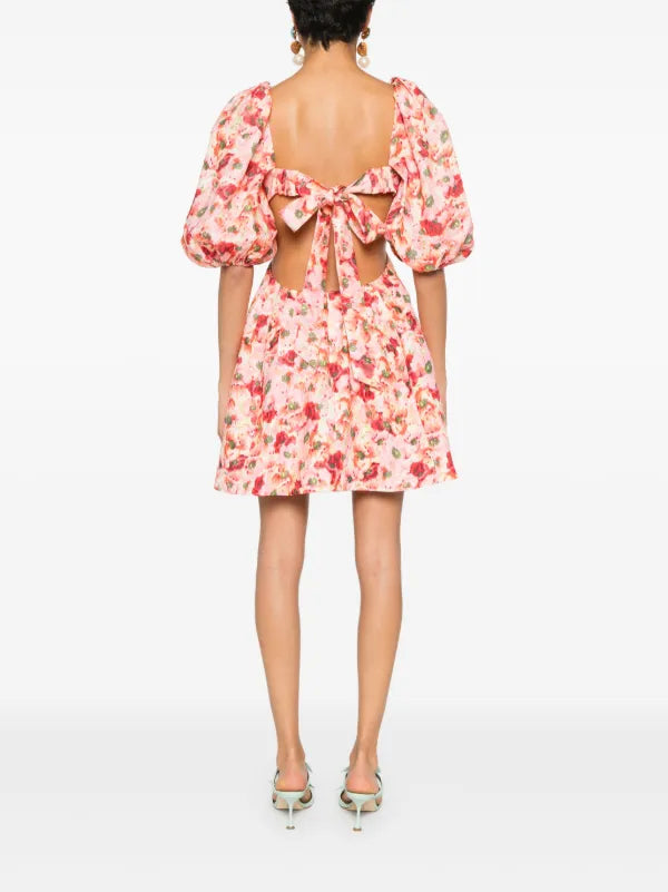 lightburst puff mini dress Zimmermann Lightburst Puff Mini Dress